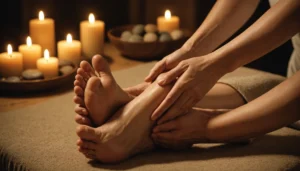 Réflexologie plantaire: soulagement naturel pour douleurs utérines et hormonales