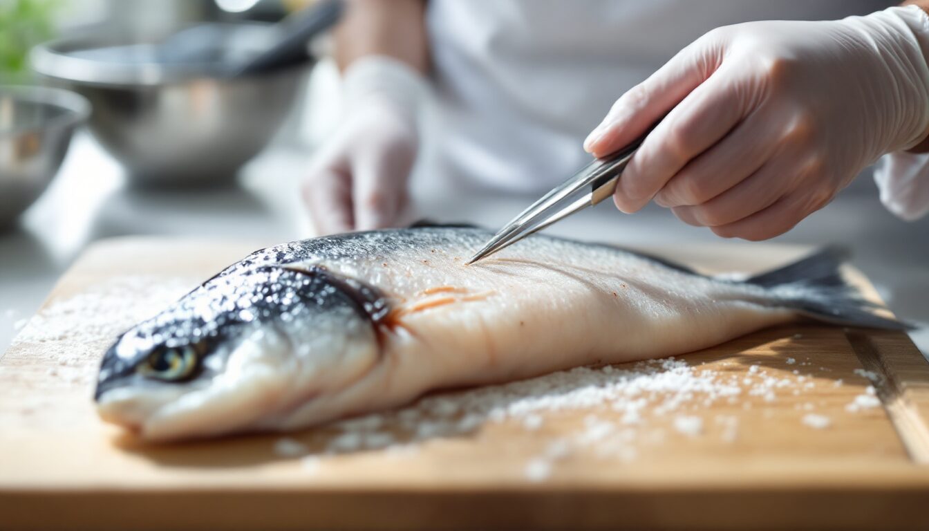 vers dans le poisson cabillaud