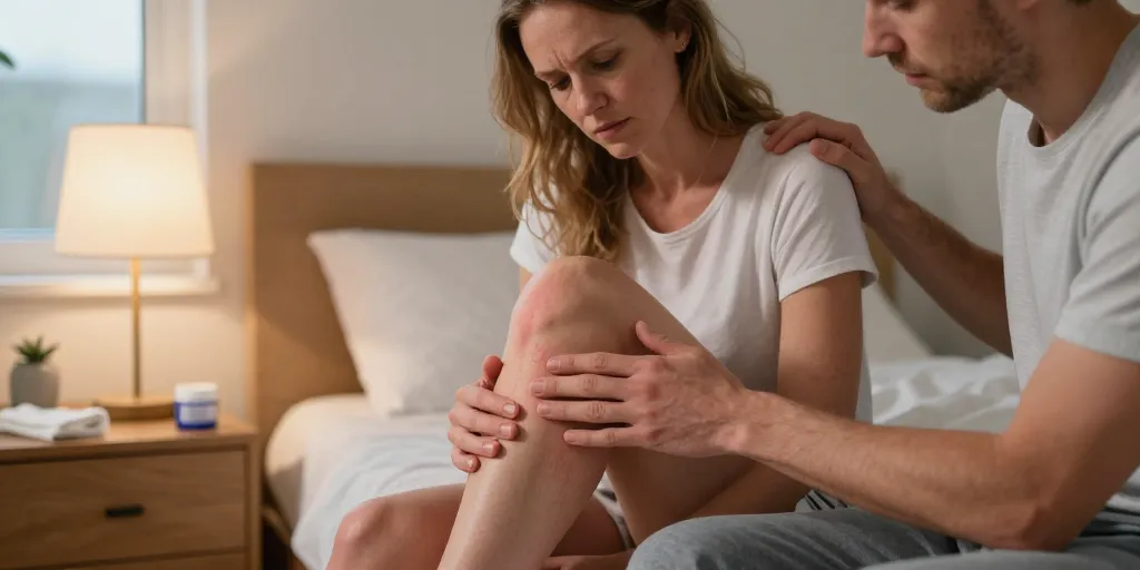 mollets qui grattent le soir