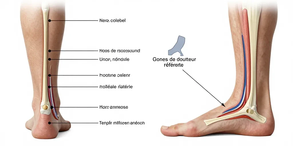 douleur sur le côté extérieur du pied nerf sural
